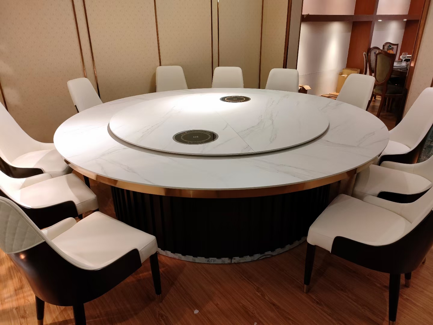 会所包间新中式3m高端电动大圆桌